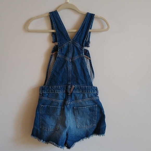 Free People Sunkissed Denim Short Shortalls Overalls Blue - Picture 6 of 11